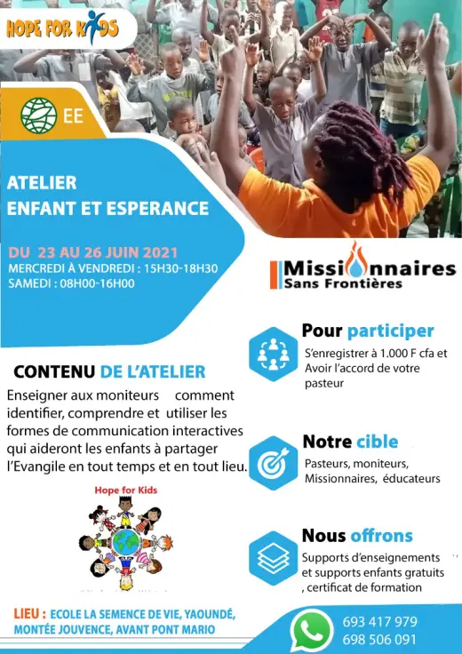 Affiche — Atelier Enfant et Espérance (juin 2021)