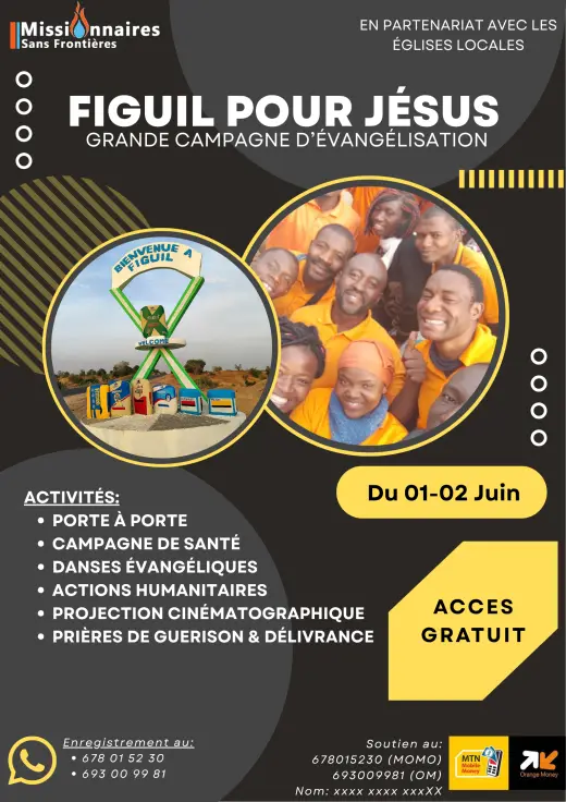 Affiche — Figuil pour Jésus — Grande campagne d'évangélisation