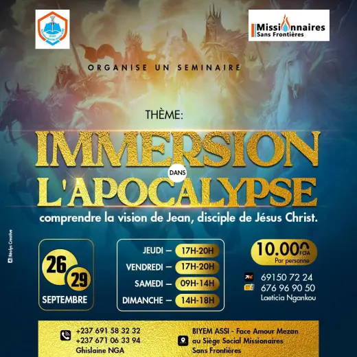 Affiche — Séminaire : Immersion dans l'Apocalypse
