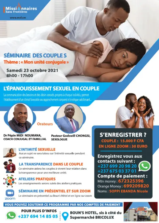 Affiche — Séminaire des couples : Mon unité conjugale