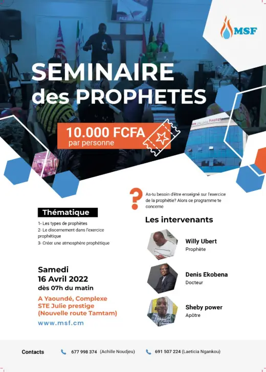 Cartel — Séminaire des prophètes