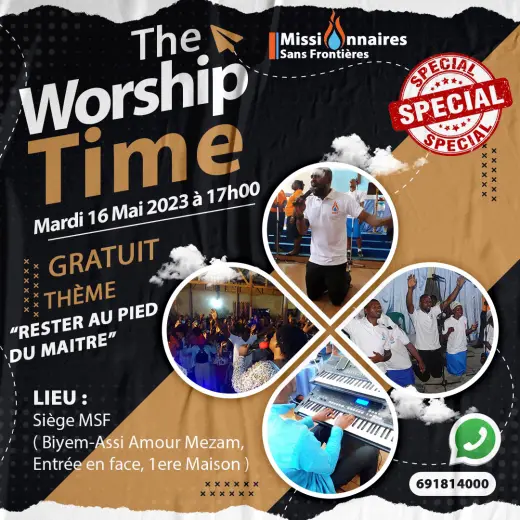 Cartel — Worship Time : Rester au pied du Maître